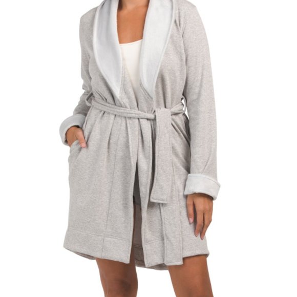 NWT Women's UGG BLANCHE Plush Robe Gray - Picture 9 of 9